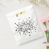 Leuke Boho  Zwart-wit Bloemen Naam toevoegen Bedankzakje (Gezegeld)