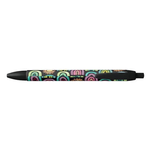 Leuke Bold Suns & Rainbows Terug naar School Kinde Zwarte Inkt Pen (Achterkant)