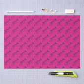 Leuke Bonito Vis in Deep Maroon op Hot Pink Tissuepapier (Craft)
