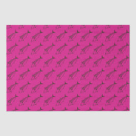 Leuke Bonito Vis in Deep Maroon op Hot Pink Tissuepapier