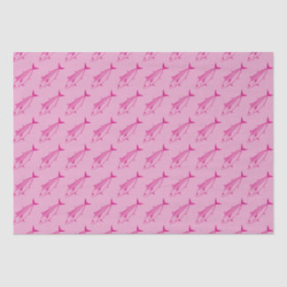 Leuke Bonito Vis in Hot Pink op Pastel Pink Tissuepapier