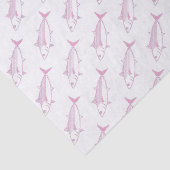 Leuke Bonito Vis in Pastel Roze en Wit Tissuepapier (Detail)