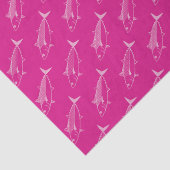 Leuke Bonito Vis in Pastel Roze op Hot Pink Tissuepapier (Detail)