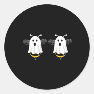 Leuke Boo Bijen Koppels Halloween Kostuum Voor Vro Ronde Sticker
