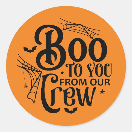 Leuke boo crew Halloween Ronde Sticker (Voorkant)