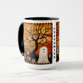 Leuke Boo Ghost Graveyard Spider  Mok (Voorkant links)