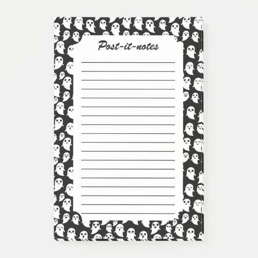 Leuke Boo Spook Halloween Cartoon Ghost Post-it® Notes (Voorkant)