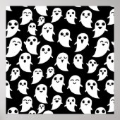 Leuke Boo Spook Halloween Cartoon Ghost Poster (Voorkant)