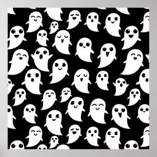 Leuke Boo Spook Halloween Cartoon Ghost Poster