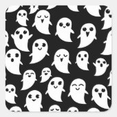 Leuke Boo Spook Halloween Cartoon Ghost Vierkante Sticker (Voorkant)