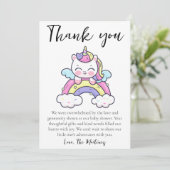 Leuke boodschap baby shower dank je kaarten (Staand voorkant)