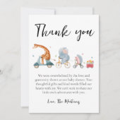 Leuke boodschap baby shower dank je kaarten (Voorkant)