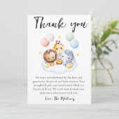 Leuke boodschap baby shower dank je kaarten (Staand voorkant)