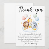 Leuke boodschap baby shower dank je kaarten (Voorkant / Achterkant)