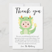 Leuke boodschap baby shower dank je kaarten (Voorkant)