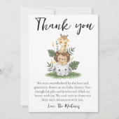 Leuke boodschap baby shower dank je kaarten (Voorkant)