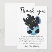 Leuke boodschap baby shower dank je kaarten (Voorkant / Achterkant)