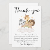 Leuke boodschap baby shower dank je kaarten (Voorkant / Achterkant)