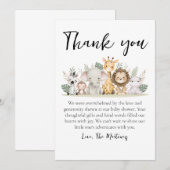 Leuke boodschap baby shower dank je kaarten (Voorkant / Achterkant)