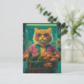 Leuke boodschappen Ginger Cat in Zonnebril Briefkaart (Staand voorkant)