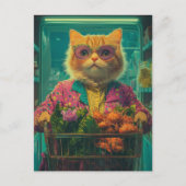 Leuke boodschappen Ginger Cat in Zonnebril Briefkaart (Voorkant)