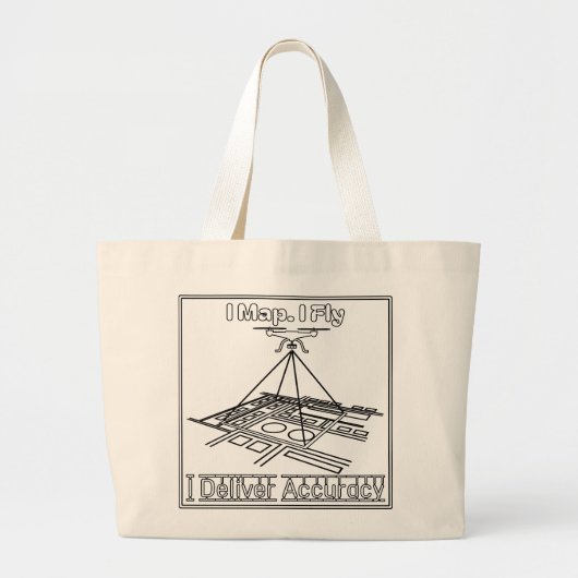 Leuke boodschappentas - drone grote tote bag (Voorkant)