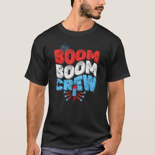 Leuke Boom Boom Crew 4 juli Vuurwerk Familie M T-shirt (Voorkant)