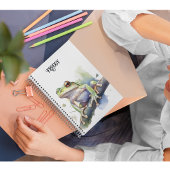 Leuke boomkikker zittend op een tak aanpasbaar planner