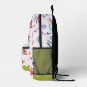 Leuke boot groen wit print gesneden naaizak bedrukte rugzak (Rechts)