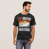 Leuke boot levensstijl Snelboot kapitein Ik hou va T-shirt (Voorkant volledig)