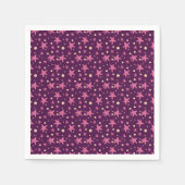 Leuke bordeaux roze ster ruimte meisje partij servet (Voorkant)