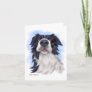 Leuke Border Collie Cartoon Kaart