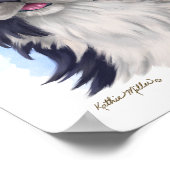 Leuke Border Collie Cartoon Poster (Hoek)