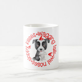 Leuke Border Collie, slordige kusjes Koffiemok