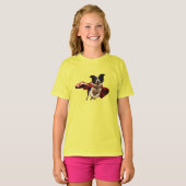Leuke Border Collie Superhelden T-shirt voor Kinde (Voorkant volledig)