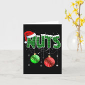 Leuke borst noten kerst bijpassende paar kastanjes kaart (Gele Bloem)