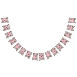 Leuke borst vrouw bunting vlaggen vlaggetjes