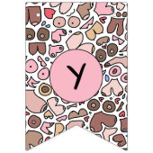 Leuke borst vrouw bunting vlaggen vlaggetjes (Eerste vlag)