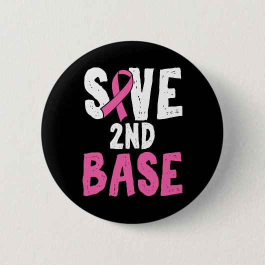 Leuke borstkanker bewustwording maand Bespaar twee Ronde Button 5,7 Cm (Voorkant)