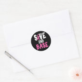 Leuke borstkanker bewustwording maand Bespaar twee Ronde Sticker (Envelop)