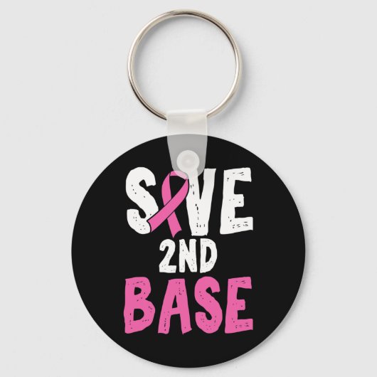 Leuke borstkanker bewustwording maand Bespaar twee Sleutelhanger (Voorkant)