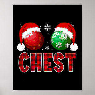 Leuke Borstnoten Kerst Shirt Bijpassend Paar Che Poster