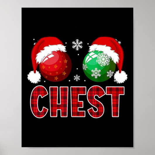Leuke Borstnoten Kerst Shirt Bijpassend Paar Che Poster (Voorkant)