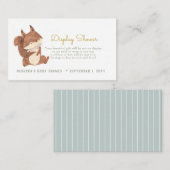 Leuke Bos Eekhoorn Display Douche Informatiekaartje (Voorkant / Achterkant)