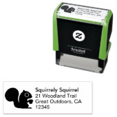 Leuke bosachtige eekhoorn met moer retouradres  zelfinktende stempel (In situ)