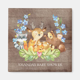 Leuke bosdieren Baby shower Favor Magnet