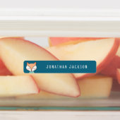 Leuke bosdieren blauw kinder naam labels (Aangebracht)