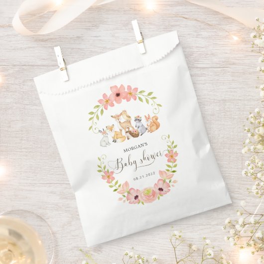 Leuke bosdieren bloemendieren Baby shower Bedankzakje (Geknipt)