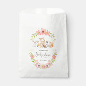 Leuke bosdieren bloemendieren Baby shower Bedankzakje (Voorkant)