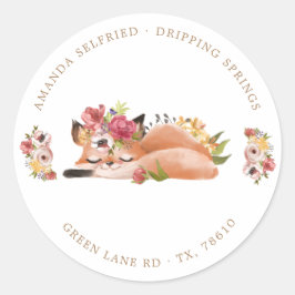 Leuke bosdieren bloemendieren Baby shower Ronde Sticker